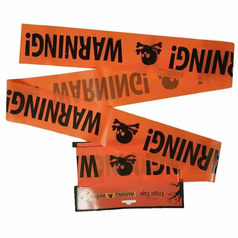 

600*8cm Halloween Warning Tape Halloween Decoration Props Danger Tape Warning Isolation Belt Sign Halloween Party Supplies