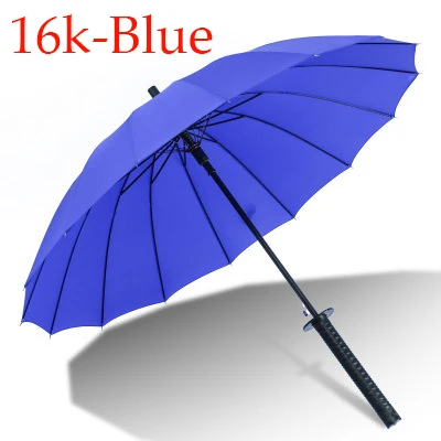 16K1 GQIYIBBEI Stylish 6 models Black Samurai Ninja Sword Long-handle Rain Gear Umbrellas Semi-automatic Open Close 8, 16 or 24 Ribs - Цвет: 16K1