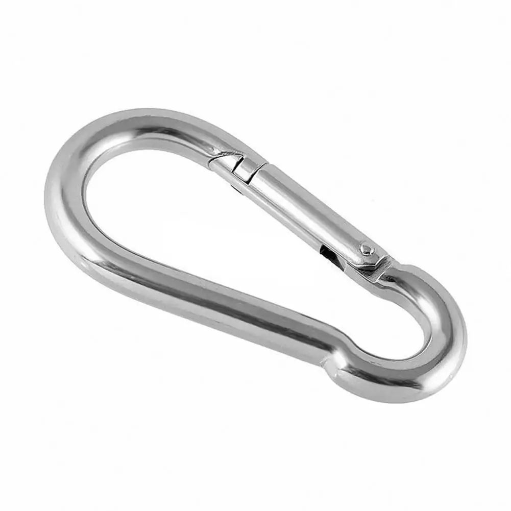 1-5pc Stainless Steel Carabiner Key Chain Clip Snap Hook Buckle Camping Climbing 