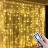 New Year Garland LED Copper wire Curtain Fairy Lights 3 Meter Home Window Bedroom Christmas Wedding Party Decoration USB Lamps ► Photo 1/6