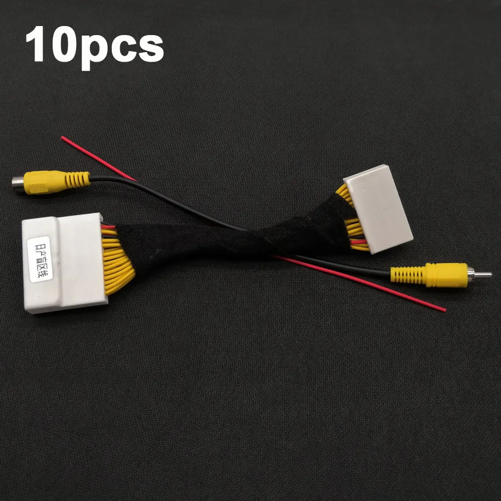 

YIFOUM 10x 32Pin Original Video Input Switch RCA Adapter Cable For Nissan New Sylphy Tiida Venucia Teana Bluebird add 360 Camera