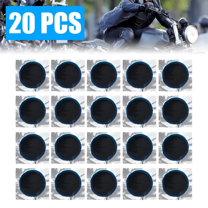 20PCS 55*55MM Round Radial Tire Repair Patch Tool Rubber Material High Temperature Resistant  Patches For ATV Off-road