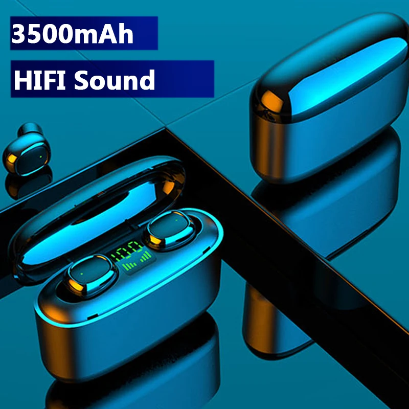 TWS Wireless Bluetooth Headset Touch Headset HD Stereo Surround 9D In Ear Noise Cancellation Headset For All Mobile Phones