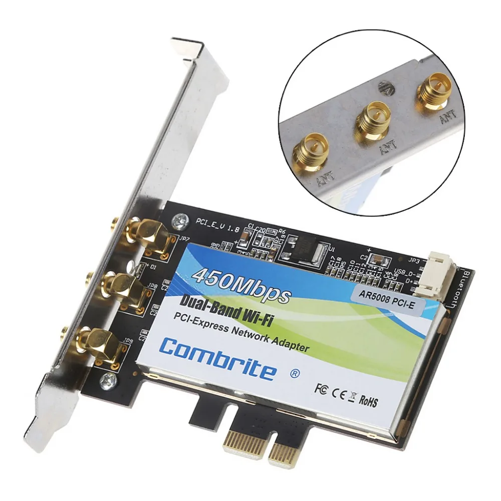 Для Intel 6300 AR5008 PCI-E 2,4G+ 5G Двухдиапазонная Wifi 300/450M PCI-Express Wlan карта