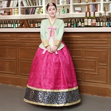 Стиль, женский элегантный корейский традиционный костюм, танцевальная одежда для выступлений, женское платье принцессы