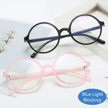 

DENISA Blue Light Blocking Glasses Round Vintage Eyeglasses Anti Blue Light Glasses Women Computer Protection Spectacles G19218