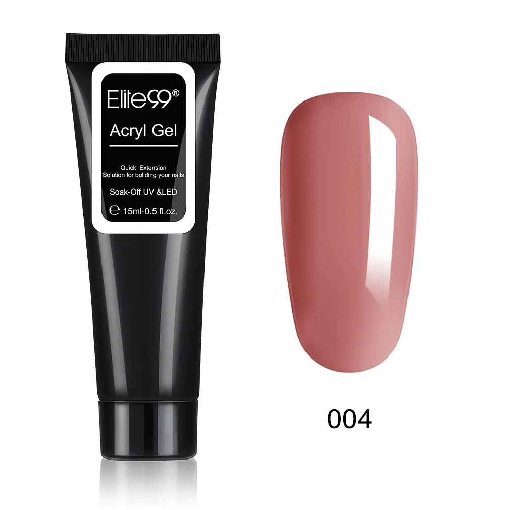 Elite99 Acrylic Poly Extension Gel Quick Building Gel Polish Clear Pink Nail Tips UV Builder Gel Finger Extend Builder Nail Gel - Цвет: 15ml - 004