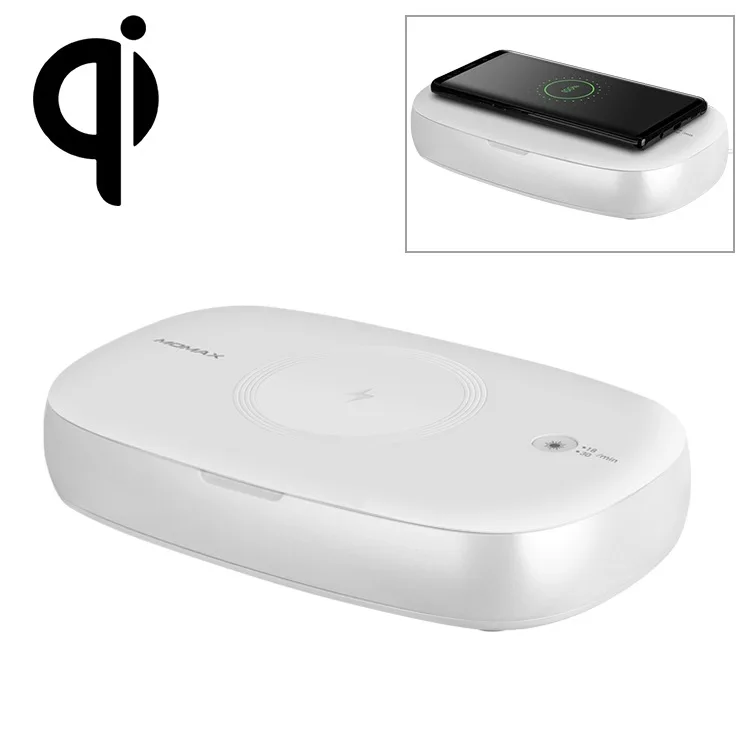 

10W Qi Standard Fast Charging Wireless Charger Mobile Phone Jewelry UV Disinfection Cleaning Box Two Mode Switching