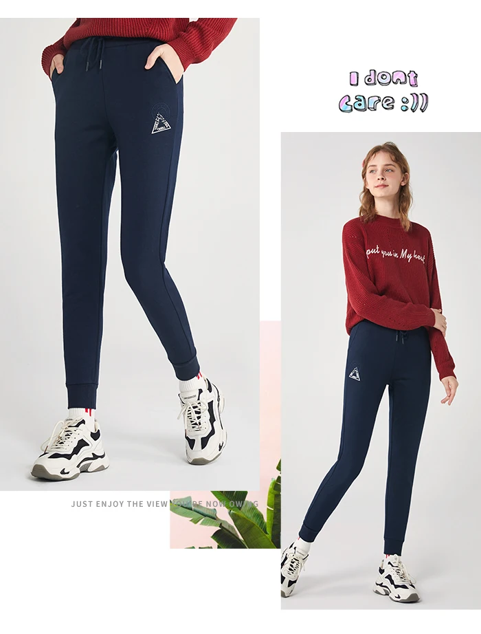 SEMIR, повседневные женские брюки, зима, новинка, на шнурке, с эластичной талией, спортивные, с полосками рта, брюки плюс, бархатные, для пробежек, для женщин