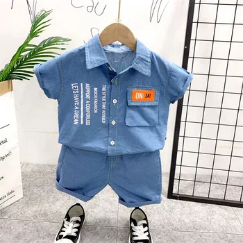 

2PCS WLG Boys Outfits Kids Summer Short Sleeve Shirt and Short Set Baby Boy Fashion Clothes for 2-7T