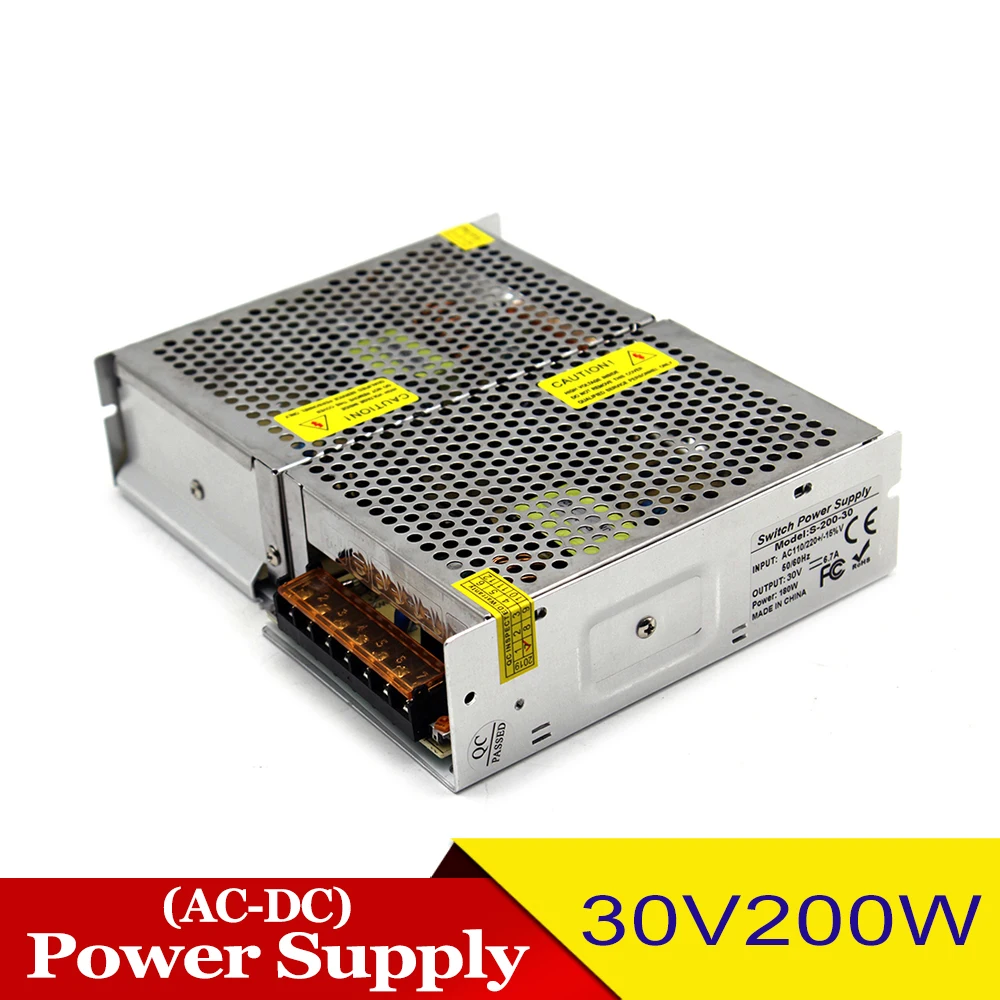 Variable 200W 6.7A 30V DC Power Supply Unit Driver AC110V 220V Input To DC30V SMPS for CCTV Camera LED Light Mechanical | Обустройство