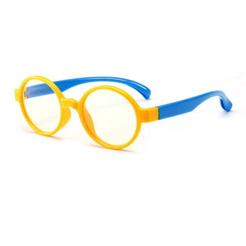 Гибкие детские оптические очки, гибкие цельные безопасные очки, гладкие зеркальные, силиконовые, анти-синий светильник, очки, оправа для очков