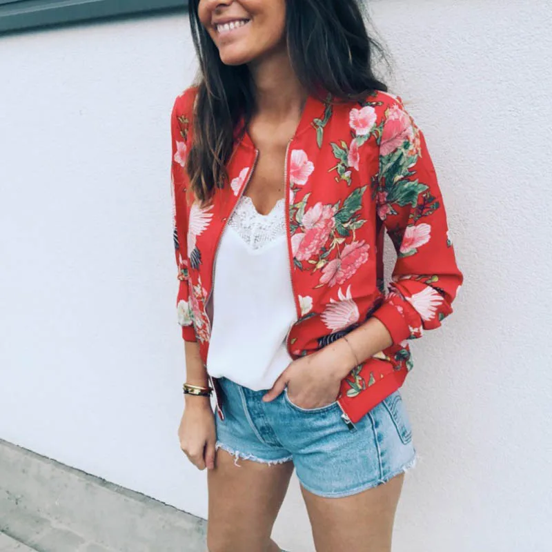 Red NEEDBO негабаритная куртка женская повседневная одежда пальто Veste Женская куртка осенне-весенняя куртка женская куртка с длинным рукавом ветровка - Цвет: Red