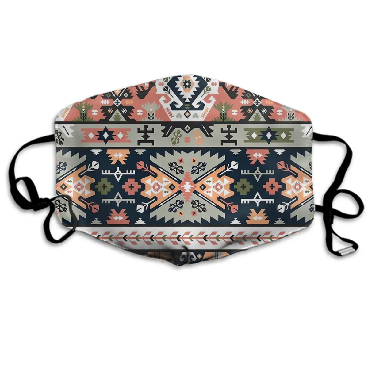Удобная двухслойная маска от пыли мягкая Цветочная Aztec Этническая для лица