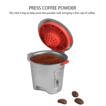 

1pc Stainless Steel Coffee Capsule Reusable Refillable Coffee Cup For K Cup Baskets K-Cup Pod Safe Durable High Quality
