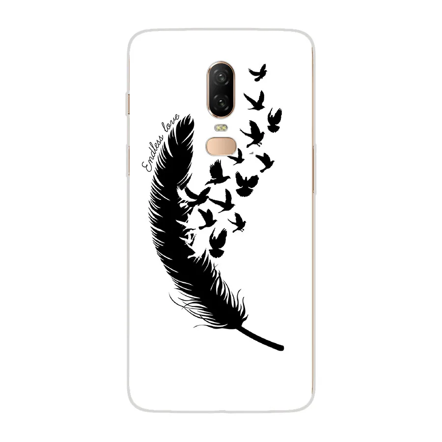 Ciciber цветное перо для Oneplus 6 6T 5 T Мягкий силиконовый чехол прозрачный TPU 1 + чехлы