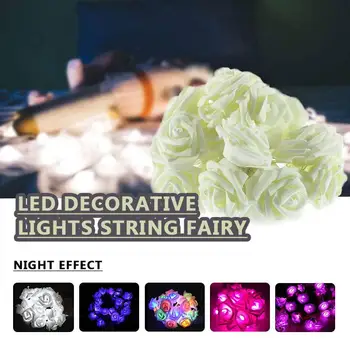 

Rose Led Lighting Chains String Lights Romantic with Battery 2 Meter 20LED Home & Garden Outdoor Wedding Light Curtains