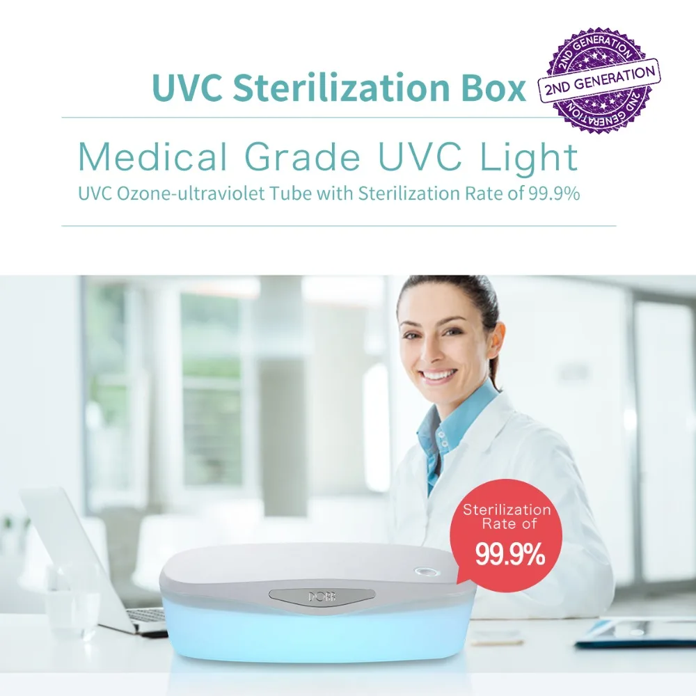 

DORR WAVECARE UVC LIGHT Sterilization Toy Care SYSTEM 120Second Kill 99.9% Bacteria Virus Box for Mask Hospitals Medical Lab Use