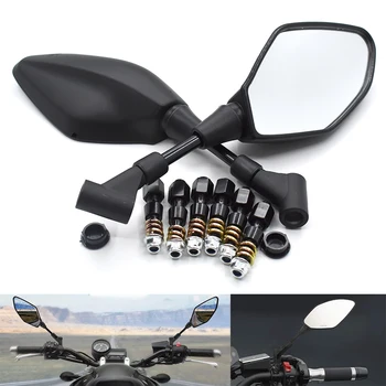 

2Pcs/Pair Universial 8mm 10mm Motorcycle Mirror Convex Mirror black for Honda CBR600RR CBR1000RR CBR929RR CBR954RR CBR1100XX