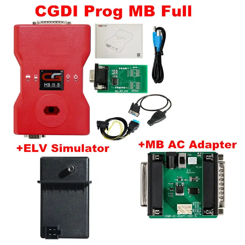 Новинка, CGDI Prog MB для Benz, Автомобильный ключ, добавить самый быстрый для Benz, ключевой программист со всеми адаптерами, поддержка всех ключей - Цвет: CG AC SIMULATOR