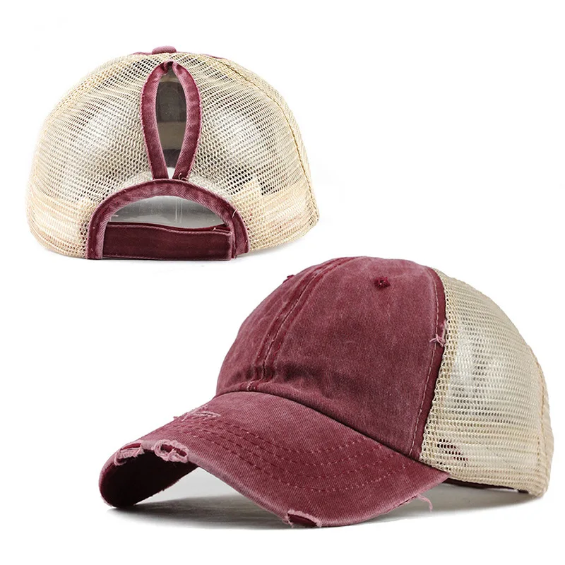 Конский хвост летняя кепка-бейсболка модная сетка Gorros античный дизайн Casquette для женщин Регулируемая воздухопроницаемая кепка Snapback шапки