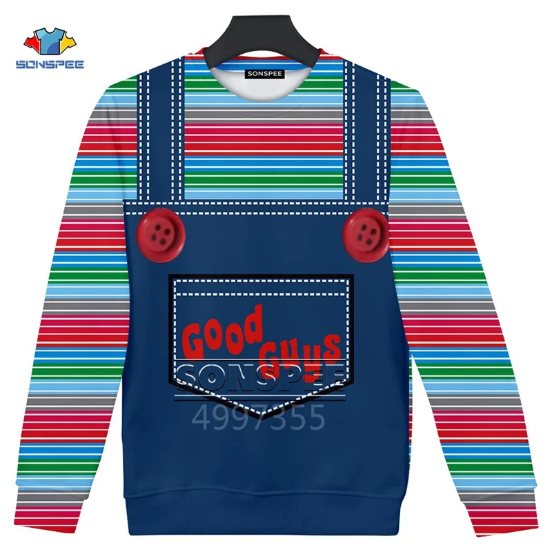 SONSPEE The evil Good Guys toy 3d толстовки с принтом для родителей и детей, мужчин и женщин, толстовки с капюшоном для Хэллоуина, детские пуловеры