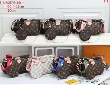 

Luxury Leather Handbags Women Bags Louis Vuitton LV- Designer Brand Women's Shoulder Bags Large Capacity Ladies Hand Bags L3621