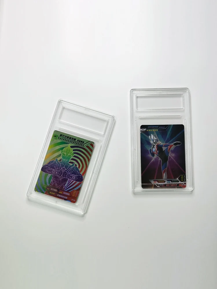 2pcs Trading Card Slab Game psa Star Card Identification Box Slab Sleeves Toploader Acrylic Material 2