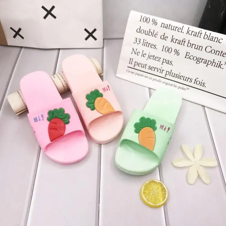 

Spring-Summer 2019 Slippers Sweet Household Youth PVC Home Slippers Flip Flops Cartoon Animation Summer Womens Slippers Indoor
