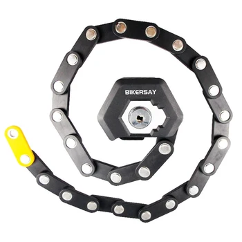 

Folding Lock Mount Bracket Bike Chain Lock Equipment Security Foldable Lock Bicycle Accessories Anti-Theft Strong