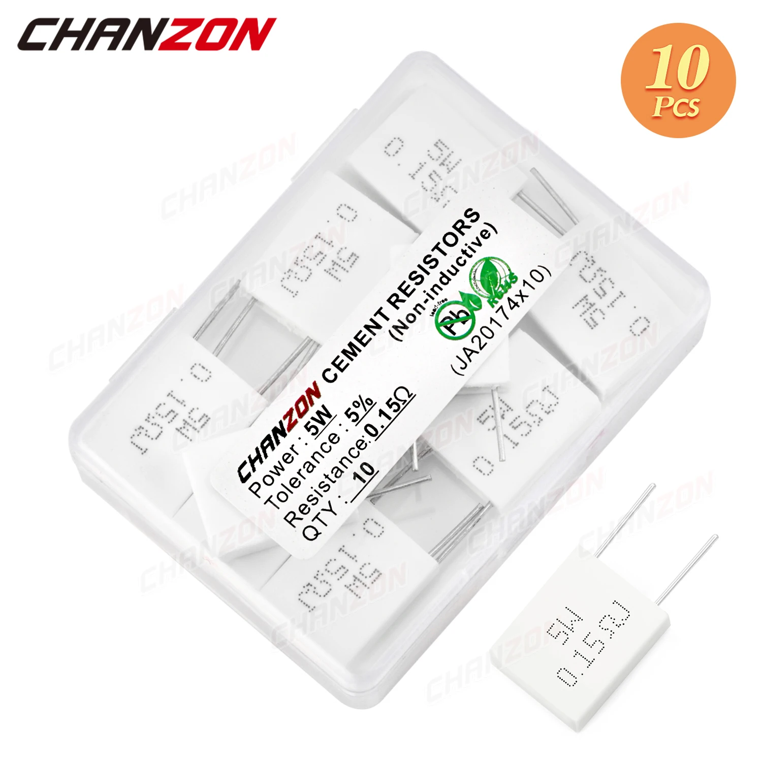 Chanzon 10Pezzi 10W Resistore Per Cemento Ceramico A