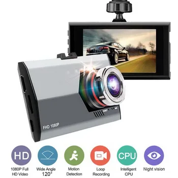 

Car Driving Recorder 3.0" HD Display Screen Full HD 1080P Rear Mirror View 170 Degree Wide Angle Car DVR Camera