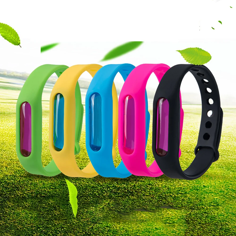 

5Pcs Natural Plant Mosquito Repellent Bracelets Outdoor Mosquito Killer Pest Insect Bugs Control Wristband Kids Non-toxic Safe