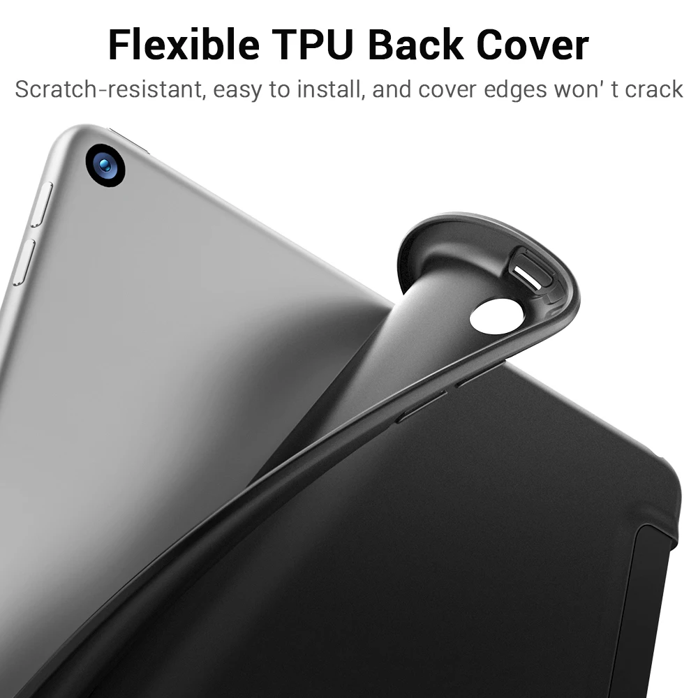 Online ESR Smart Fall für iPad Air 3 2019 Folio Ultra Slim Flexible TPU Rebound Zurück Abdeckung Gummierte Beschichtung Fall für iPad Air 2019