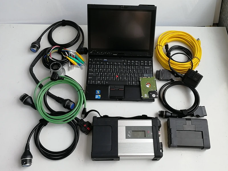 2в1 Авто диагностические инструменты MB Star C5 SD C5 и Icom A2+ B+ C и б/у ноутбук X201T I7 с программным обеспечением V12. в 1 ТБ HDD