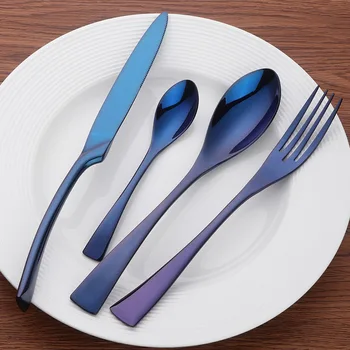 

Classic Dinnerware Set 4 Pieces Cutlery Set Stainless Steel Western Tableware Dinner Set Knife Fork Restaurant Dining