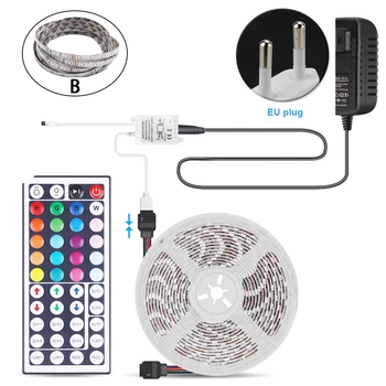 

12V Bedroom LED Strip Light Easy Install Power Supply Color Changing Wedding Party Festival RGB SMD3528 Living Room Waterproof