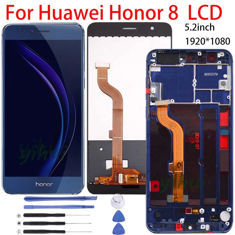 Дисплей с тачскрином для Huawei Honor 8 100% проверенный рамкой FRD-L19 FRD-L09 | Мобильные