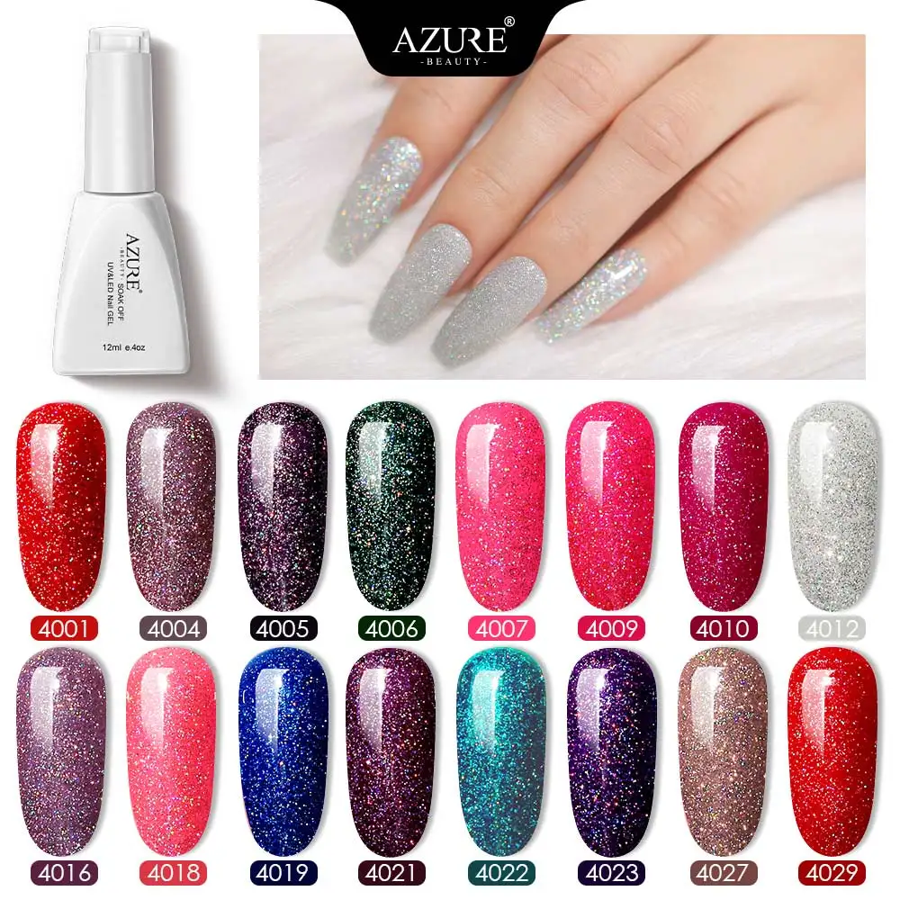 Azure beauty неоновый УФ гель для ногтей Блестящий Гель лак замачиваемый базовый