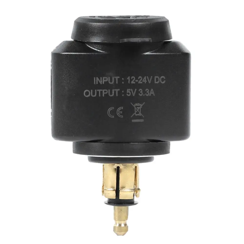 3.1A Mini Dual USB Charger Bend Car Short Charger Motorcycle Fast Charge For BMW Hella/DIN Powerlet Plug Power Outlet Adapter for car usb charger