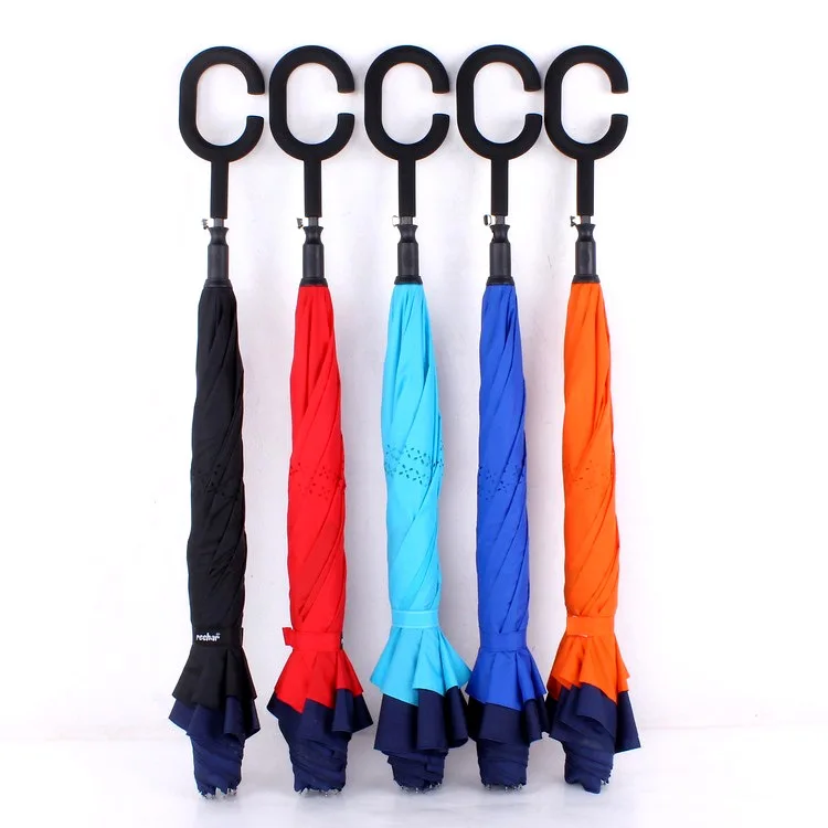 

Four Generations Reverse Umbrella Automatic Open Straight Pole Double Layer Taiwan qi che san Long Umbrella Japanese-Style Ameri