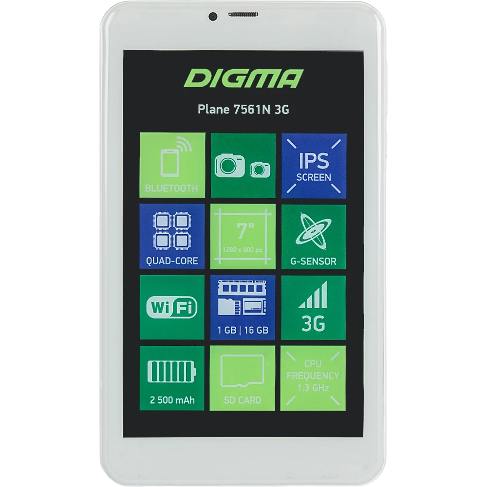 Планшет Digma Plane 7561N 3G MT8321 4C/1Gb/16Gb 7" IPS 1280x800/3G/And7.0/золотистый/BT/GPS/2Mpix/0