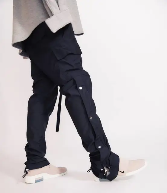 Men Side Snap Cargo Pants 