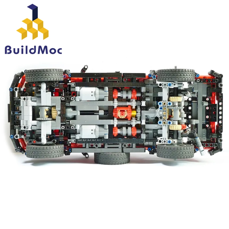 BulidMOC 4WD пикапов строительный блок радио Управление RC автомобиль игрушки багги скоростные грузовики внедорожные Грузовики Игрушки для детей