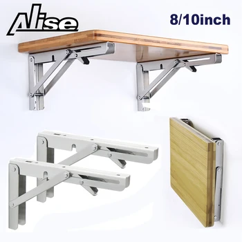 

2pcs Triangle Folding Angle Bracket Heavy Support Adjustable Wall Mounted Bench Table Shelf Bracket 8/10inch Furniture Hardware
