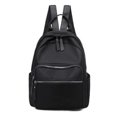 ^Cheap Women Backpack School Bags for Teenager Girls Nylon Zipper Lock Design Black Femme Mochila Casual Daypacks Fashion Sac A Dos