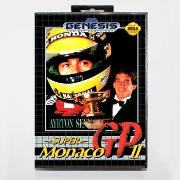 

Ayrton Senna's Super Monaco GP II Boxed Version 16bit MD Game Card For Sega MegaDrive Sega Genesis System