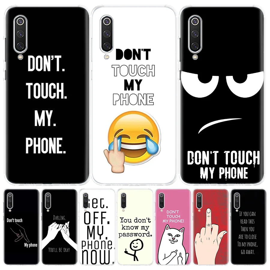 Надписью «Don't Touch My Phone»(не трогай мой крышка чехол для телефона для Xiao mi Red mi Note 8 Pro 8A 7 7A 5 5A 6A 4X S2 K20 mi 5X6X9 8 CC9 F1 корпус под плетенную сумку