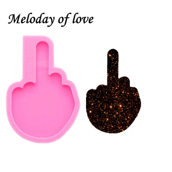 

Shiny love sign hand Middle finger molds for DIY epoxy model resin moulds silicone custom mold DY0119