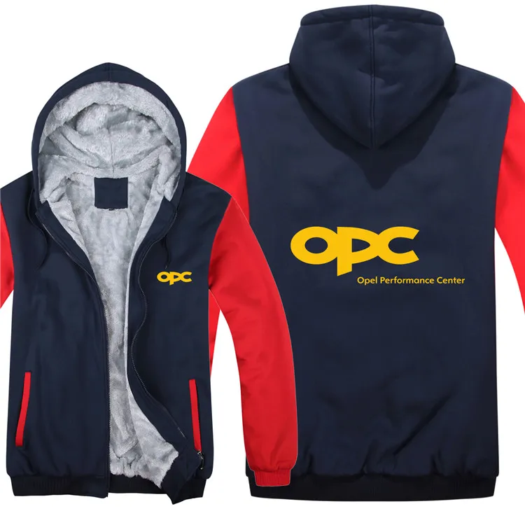 OPEL MOTORSPORT толстовки мужские на молнии OPC производительность центр пальто флис утолщаются человек OPC Толстовка Пуловер - Цвет: as picture